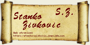 Stanko Živković vizit kartica